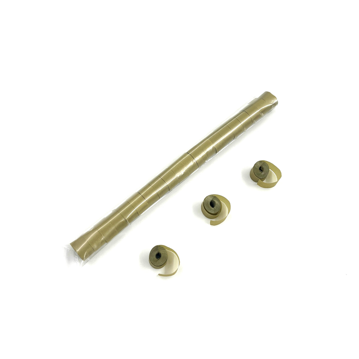 1" x 10" Single Rolled Glimmer Tissue Streamer Sleeve: .5" wide