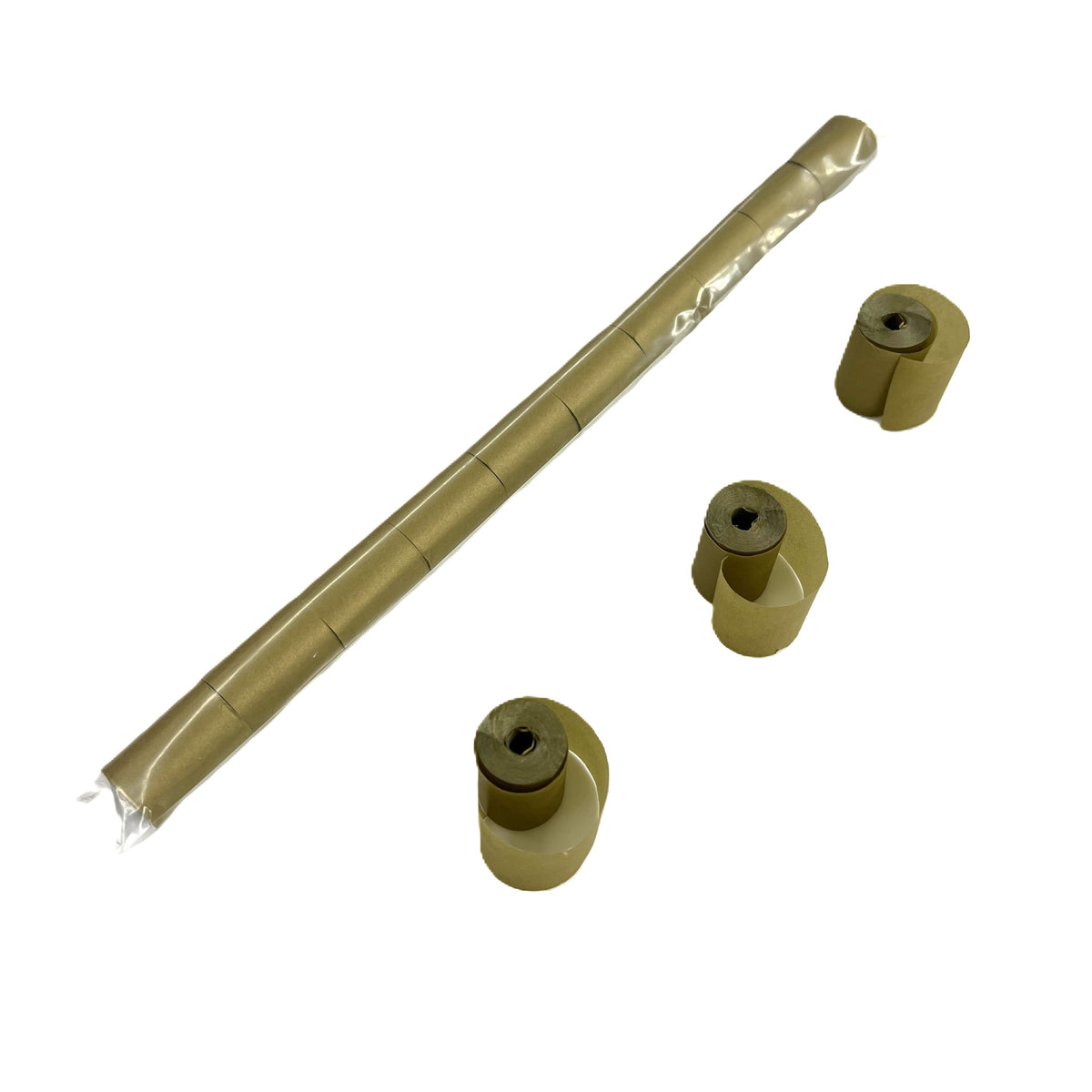 1" x 10" Single Rolled Glimmer Tissue Streamer Sleeve: 1" wide