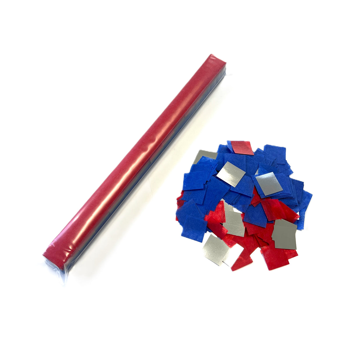 1" x 10" Metallic & Tissue .75 Squares Confetti Sleeve