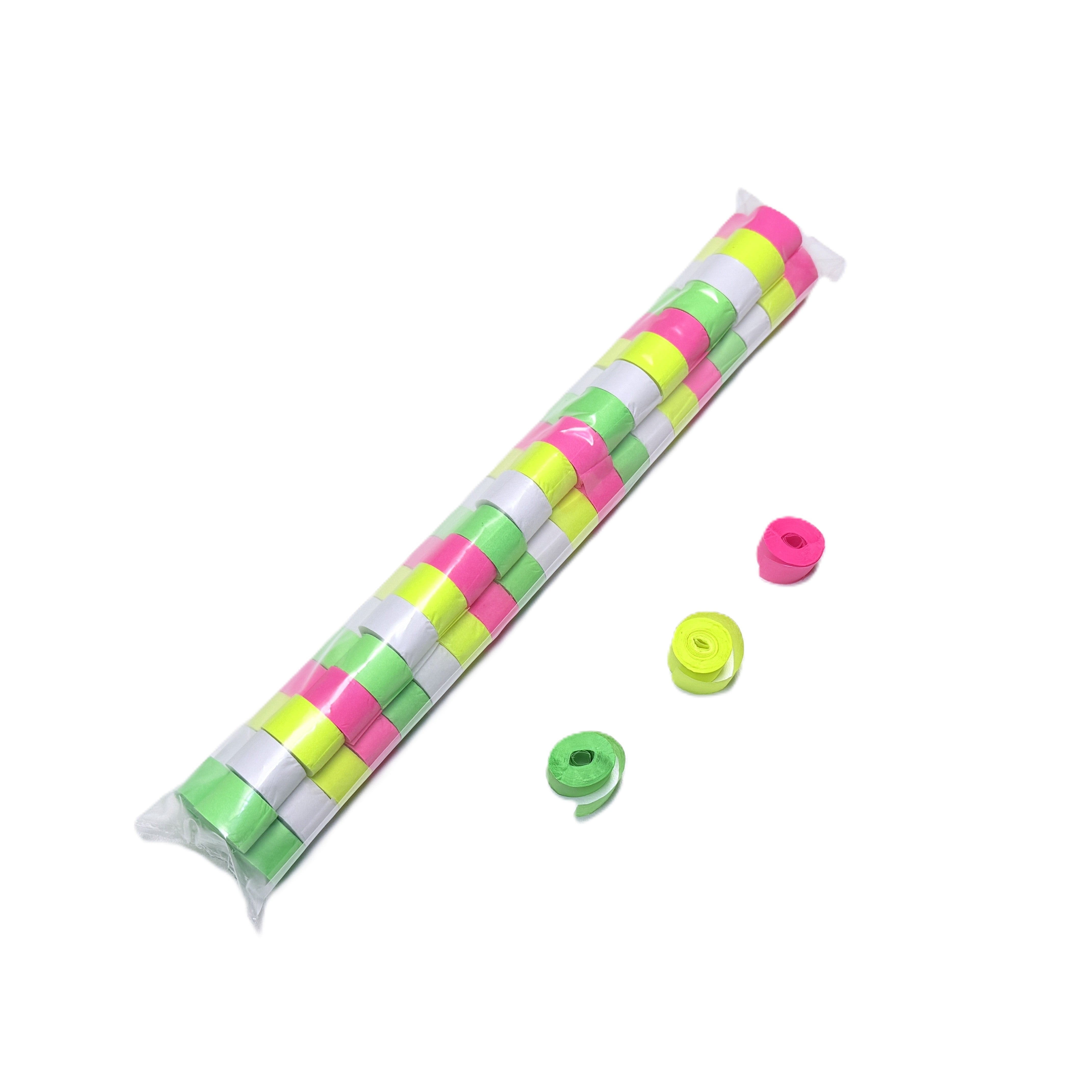 2" x 10" Single Rolled DayGlo Tissue Streamer Sleeve 0.5" wide