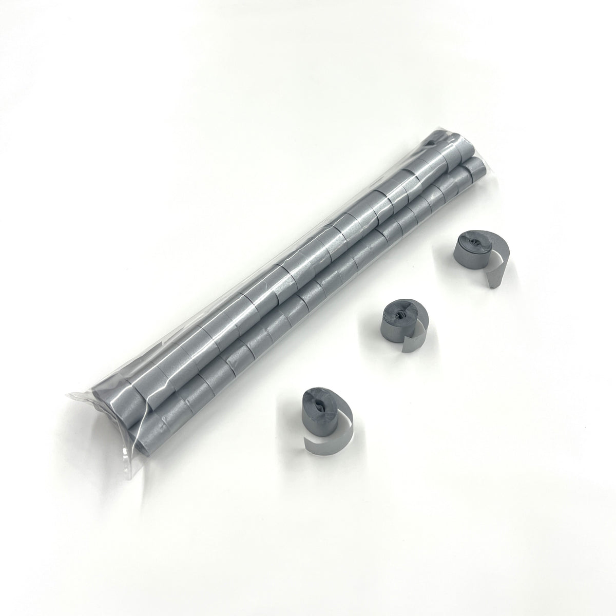 2" x 10" Single Rolled Glimmer Tissue Streamer Sleeve: .5" wide