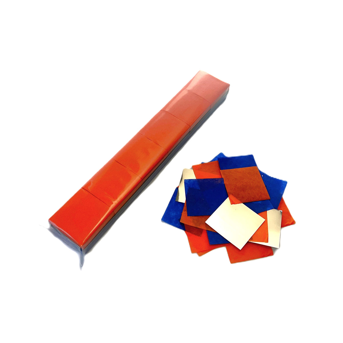 2" x 10" Metallic & Tissue 1.75" Squares Confetti Sleeve