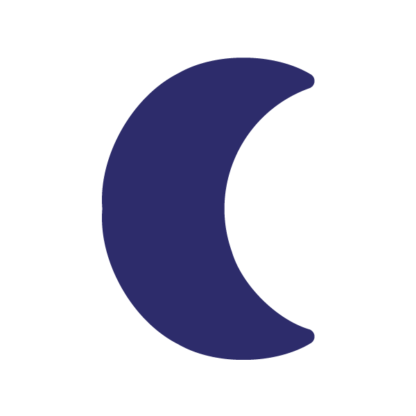 Die Cut Shape: Crescent Moon Small
