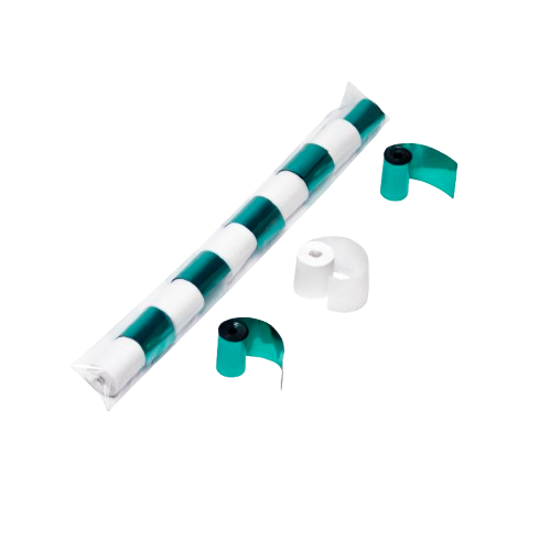 1" x 10" Single Rolled Metallic & Tissue Streamer Sleeve: 1" wide