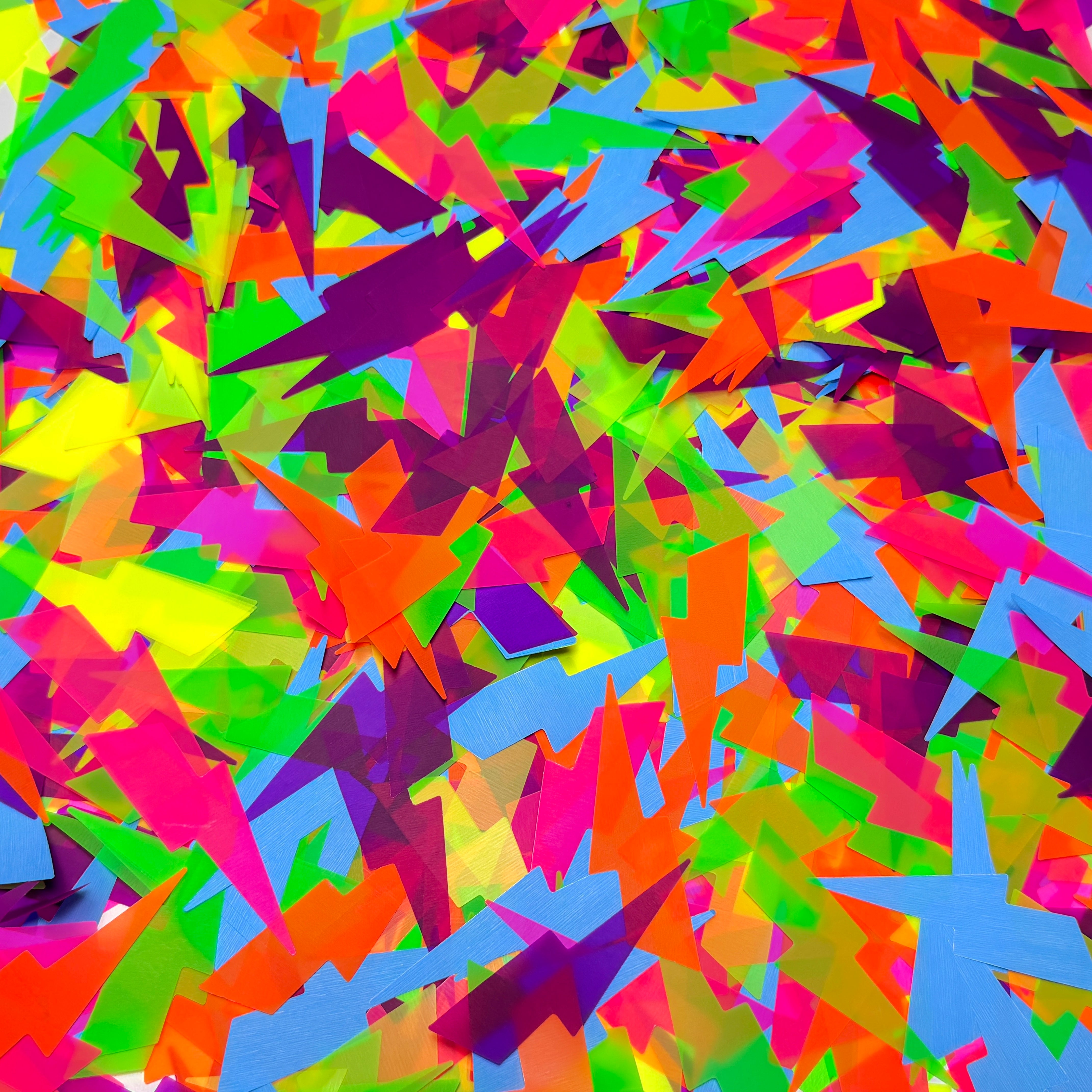 Pounds Bulk PVC DayGlo Specialty Die Cut Confetti