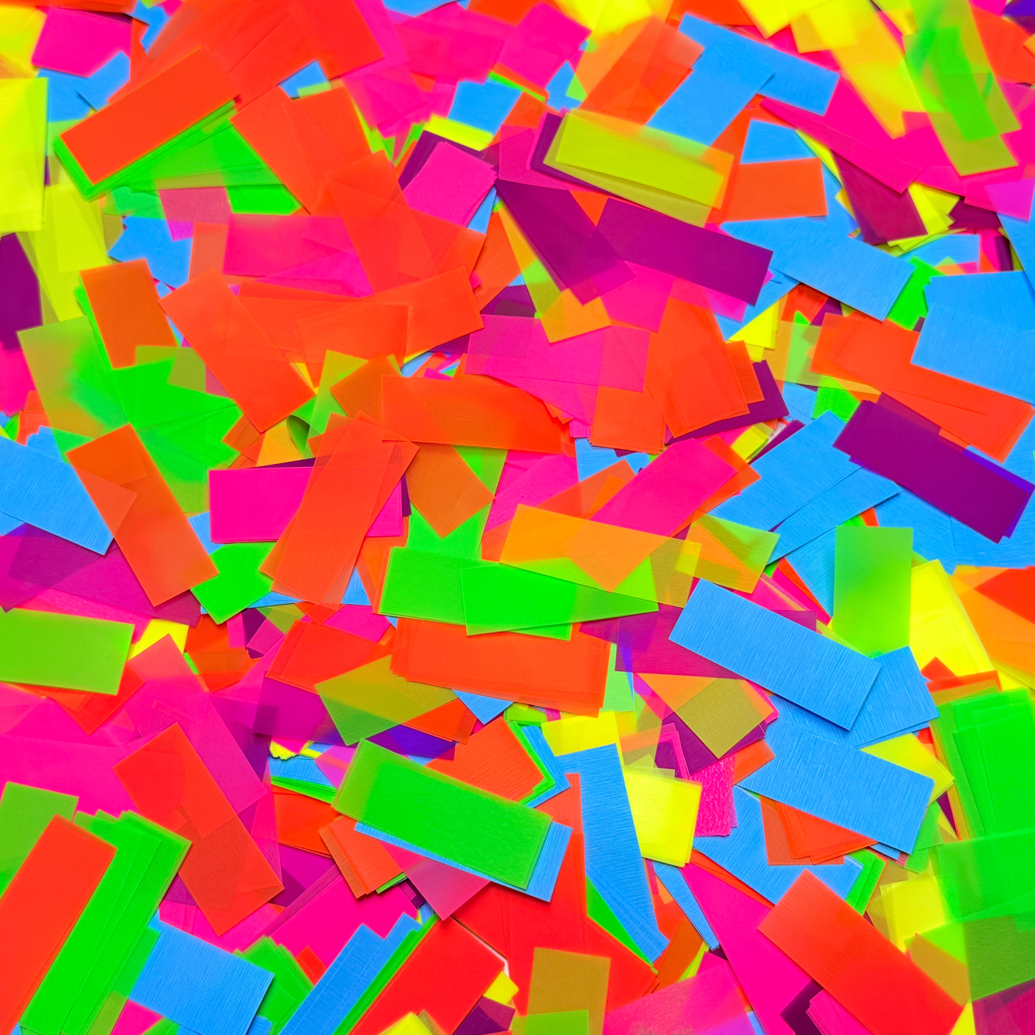 Pounds Bulk Dayglo PVC Rectangle Confetti