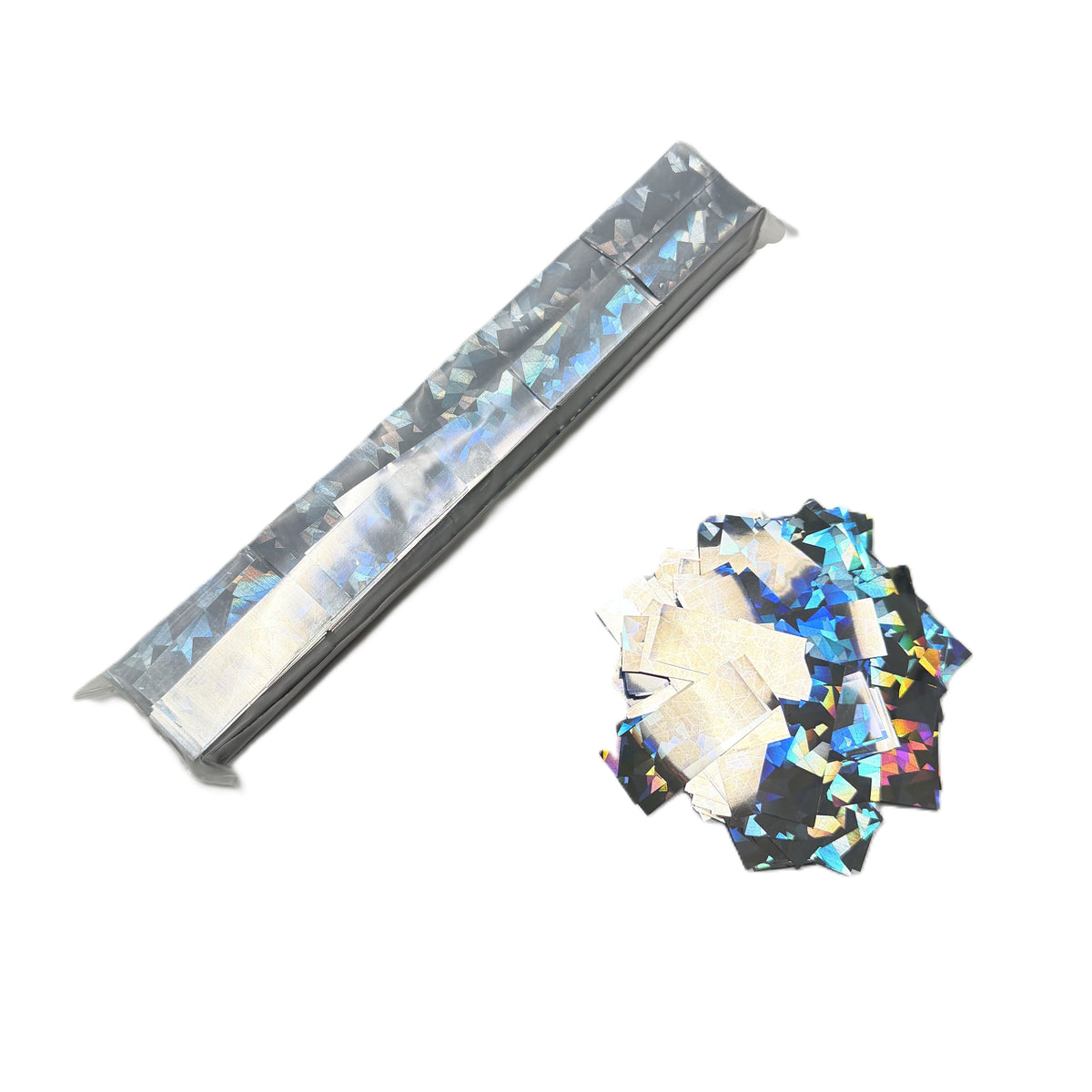 2" x 10" Holographic Rectangle Confetti Sleeve