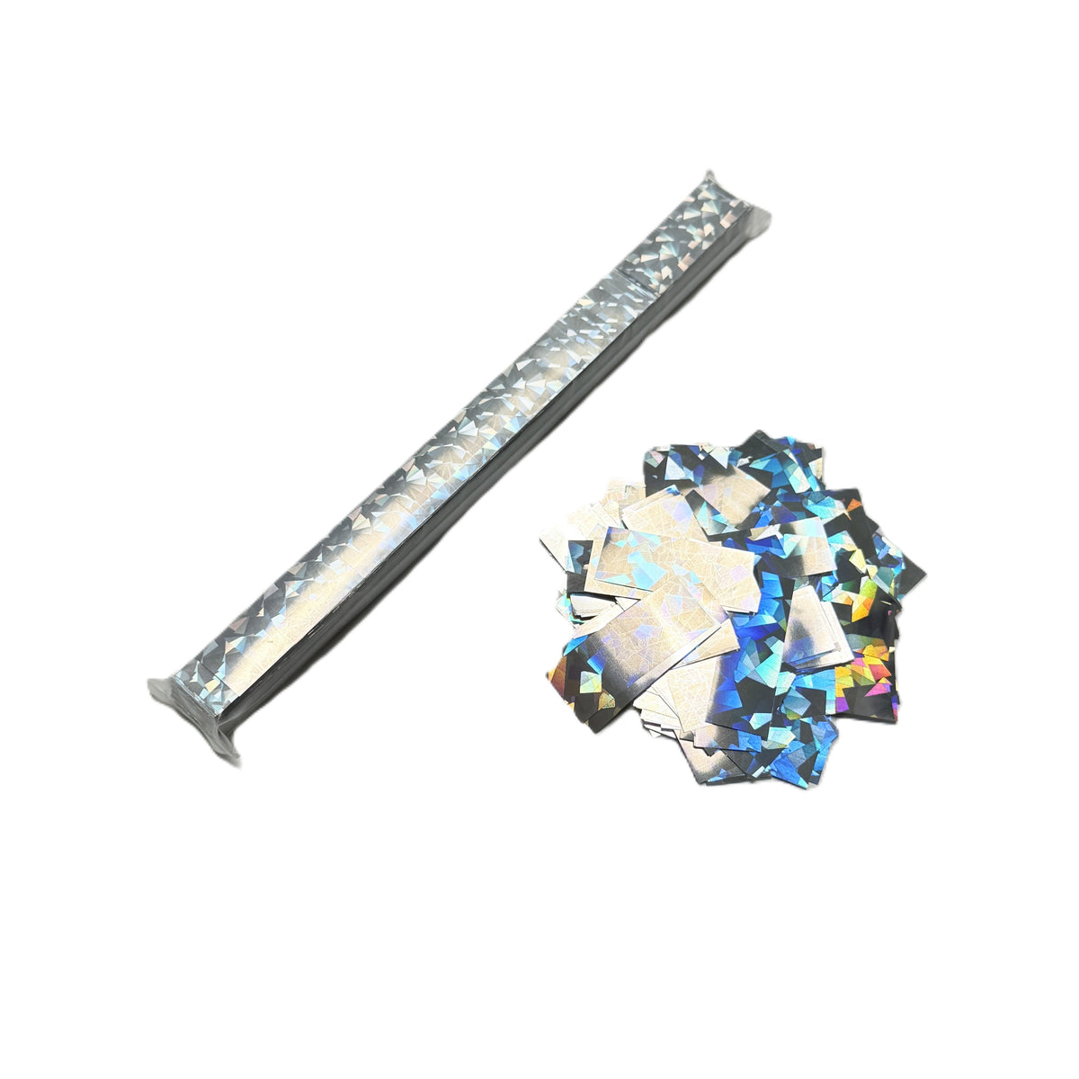 1" x 10" Holographic Rectangle Confetti Sleeve