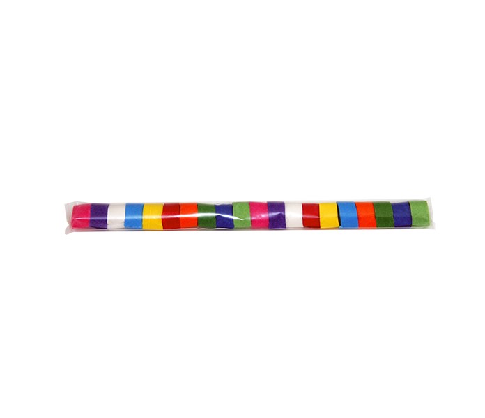 1" x 10" Single Rolled Tissue Streamer Sleeve: .5" wide