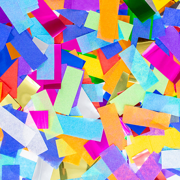 2" x 10" Metallic & Tissue Rectangle Confetti Sleeve