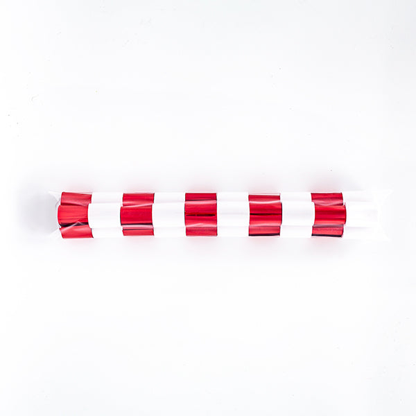 2" x 10" Single Rolled Metallic & Tissue Streamer Sleeve: 1" wide