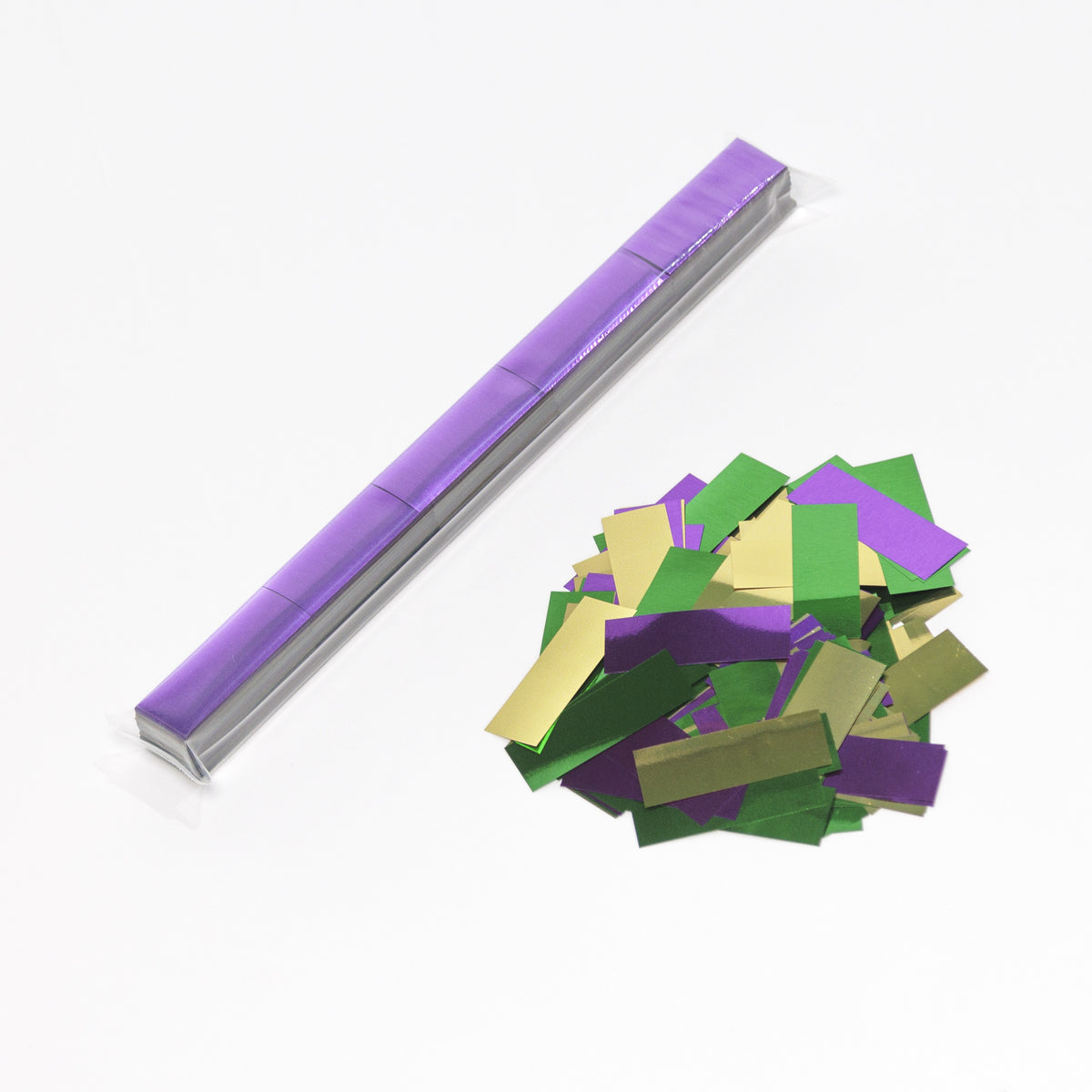 1" x 10" Metallic Rectangle Confetti Sleeve