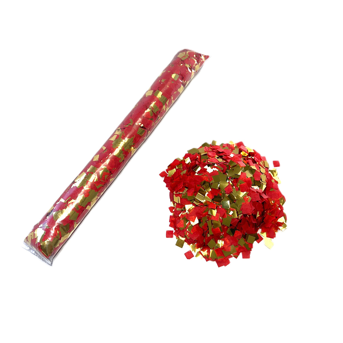 1" x 10" Metallic & Tissue .25" Squares Confetti Sleeve