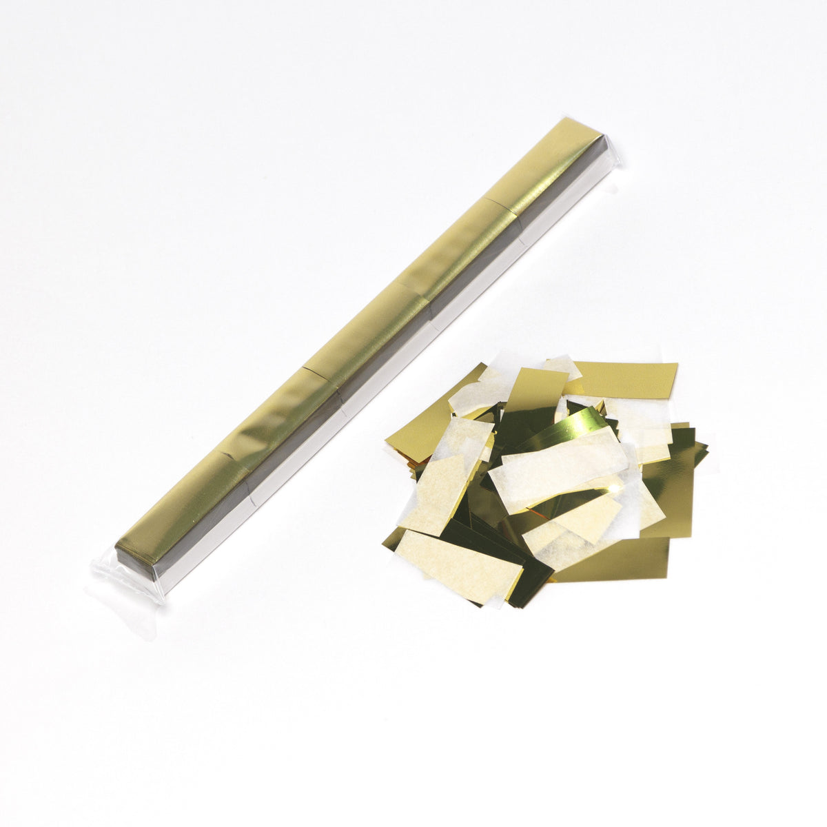 1" x 10" Metallic & Tissue Rectangle Confetti Sleeve
