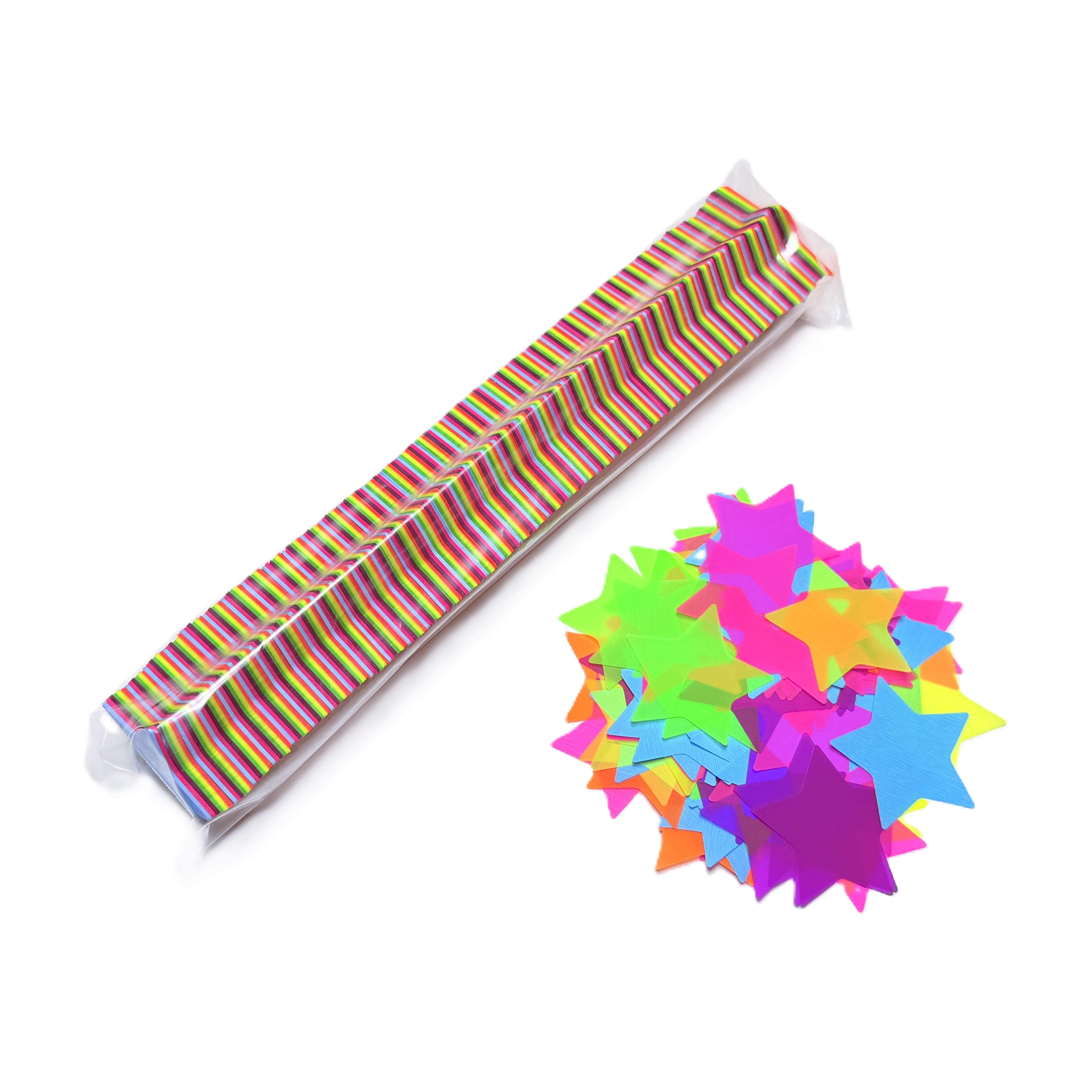 2" x 10" DayGlo PVC Specialty Die Cut Confetti Sleeve