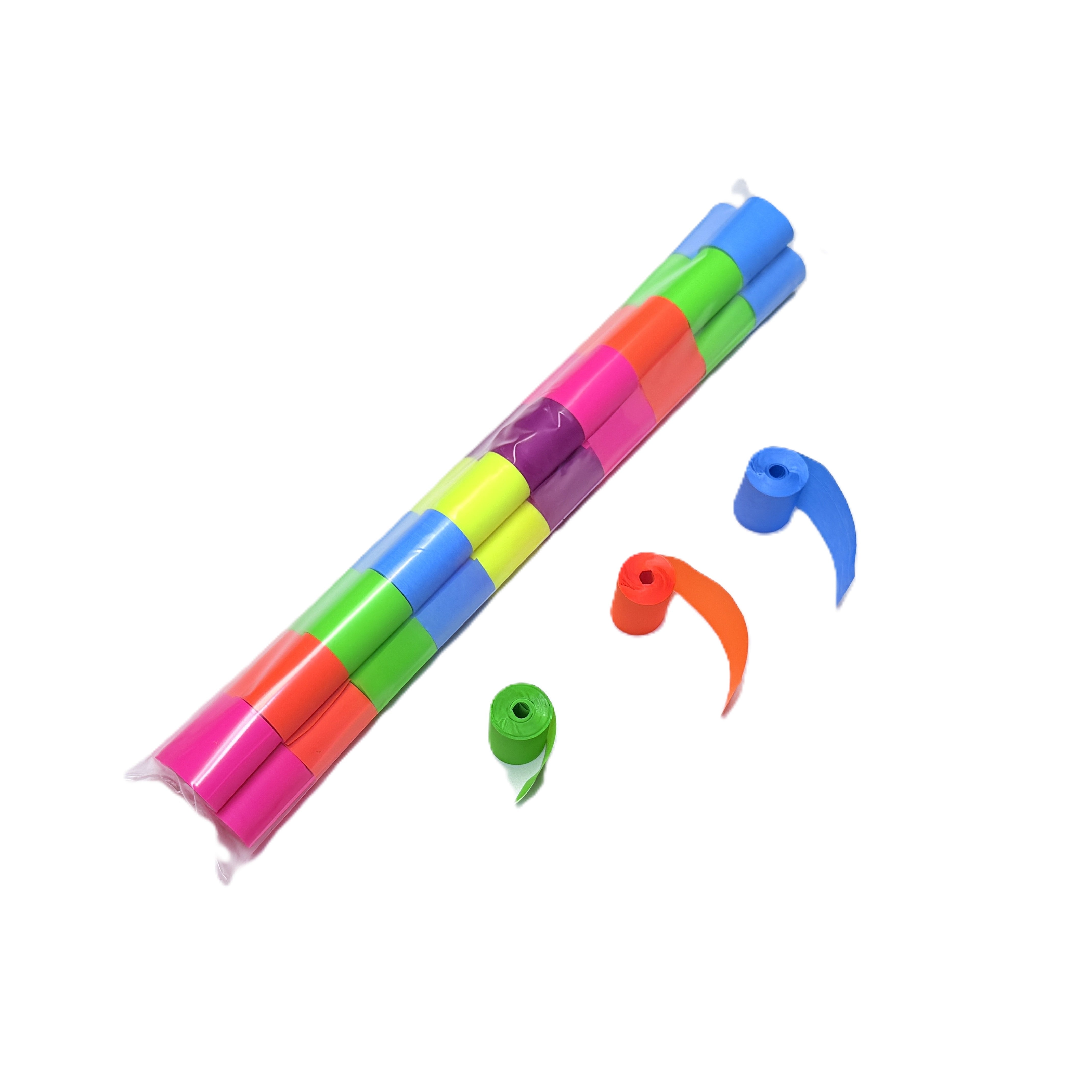1" x 10" Single Rolled DayGlo PVC  Streamers 1" wide