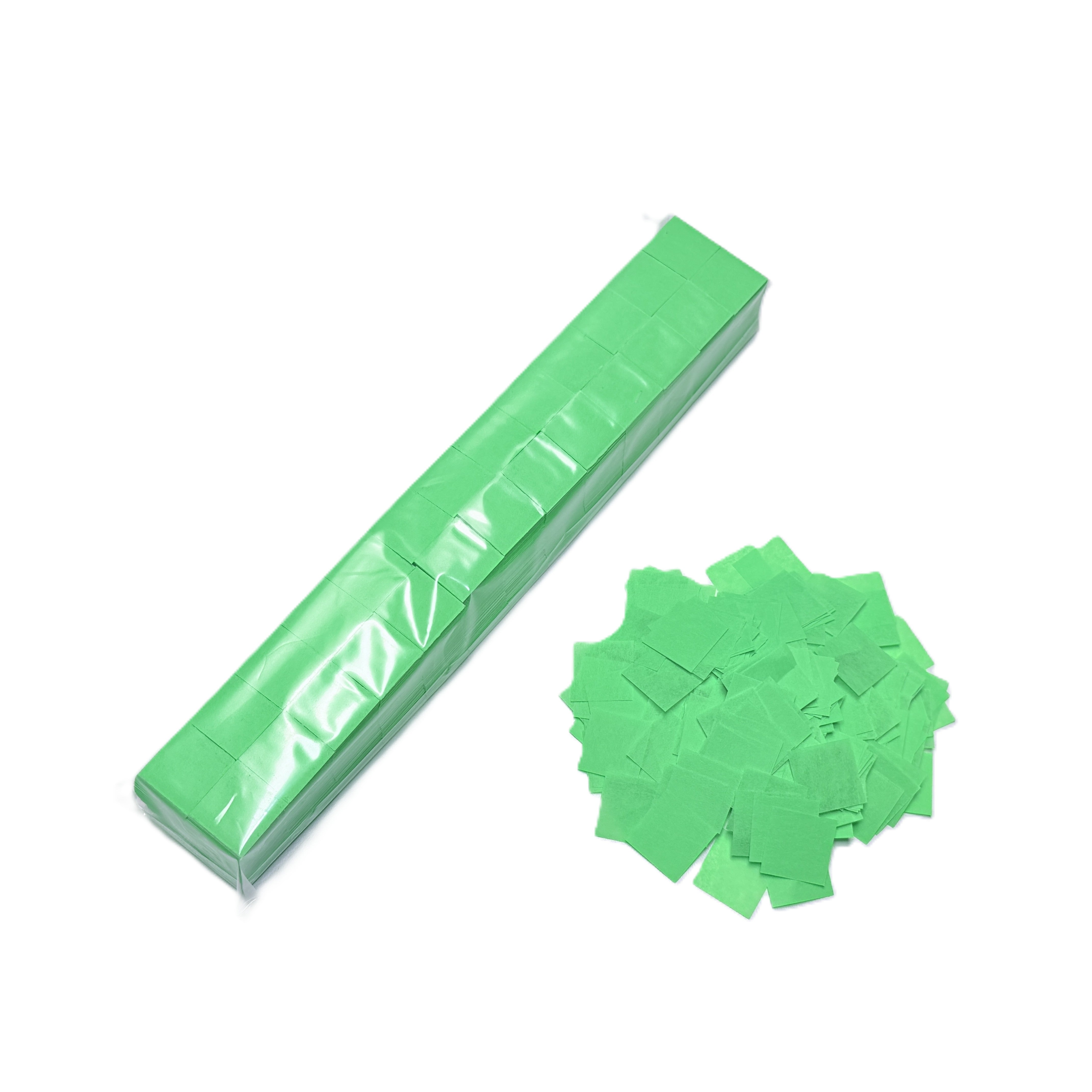 1" x 10" DayGlo Tissue .25" Squares Confetti Sleeve