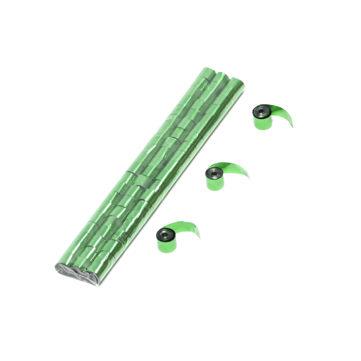 2" x 10" Single Rolled Metallic Streamer Sleeve: .5" wide