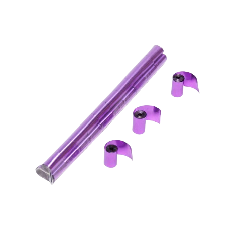 2" x 10" Single Rolled Metallic Streamer Sleeve: 1" wide