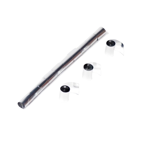 1" x 10" Single Rolled Metallic Streamer Sleeve: 1" wide