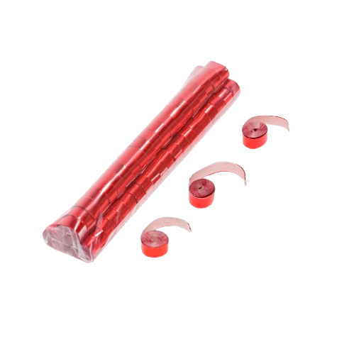 2" x 10" Double Rolled Metallic & Tissue Streamer Confetti Sleeve: .5" wide