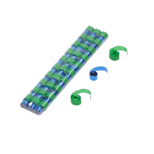 2" x 10" Single Rolled Metallic & Tissue Streamer Sleeve: .5" wide