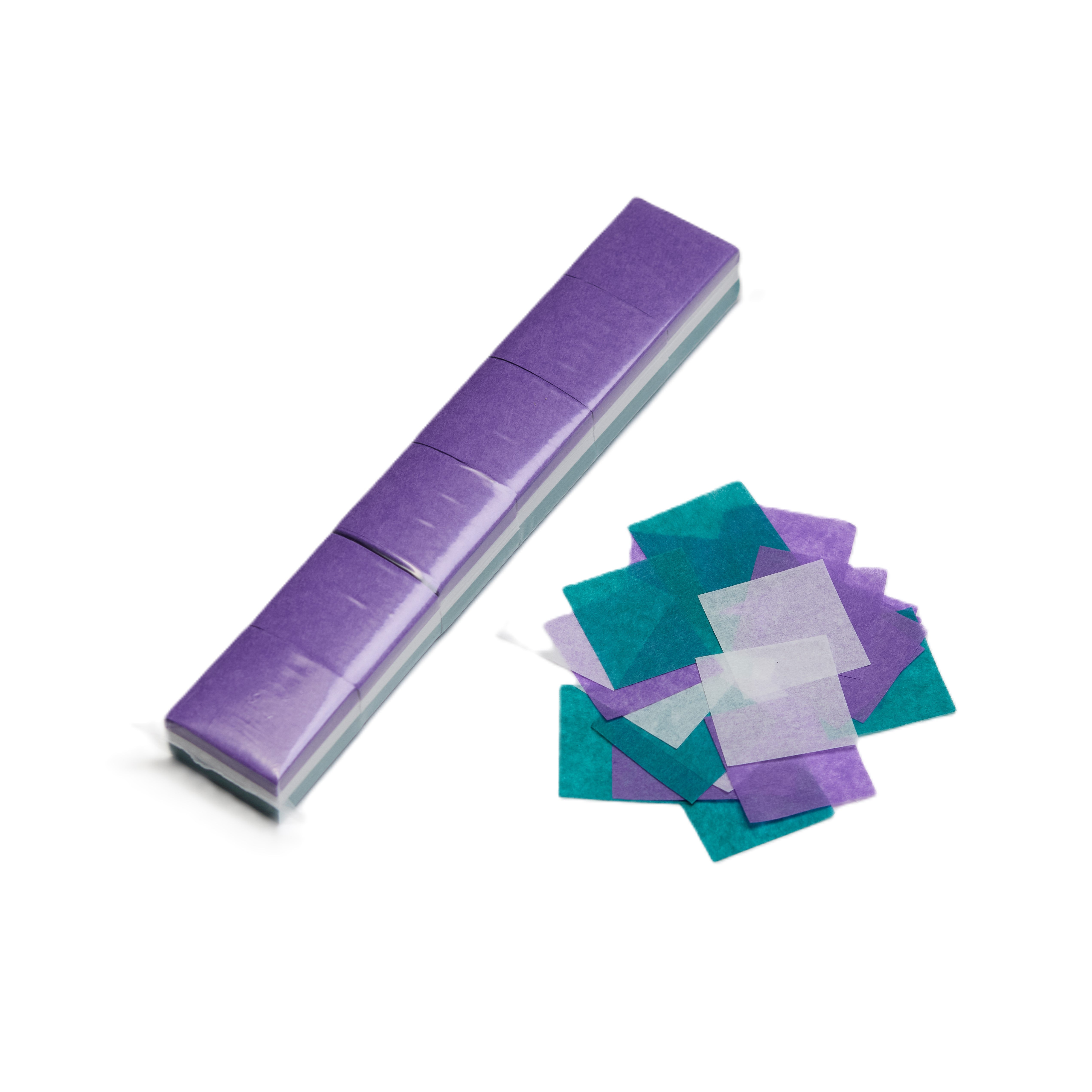 2" x 10" Tissue 1.75" Squares Confetti Sleeve