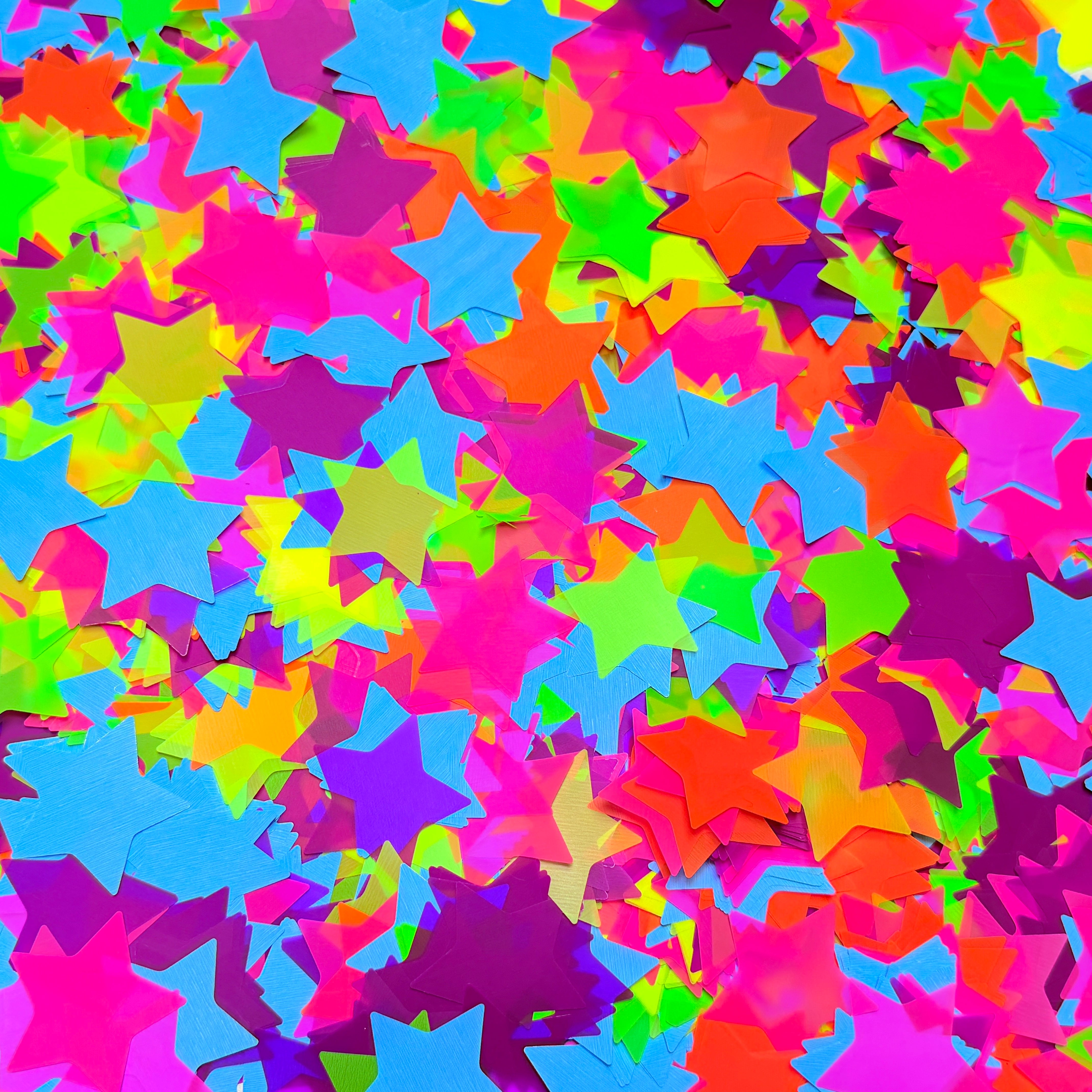 Pounds Bulk PVC DayGlo Specialty Die Cut Confetti