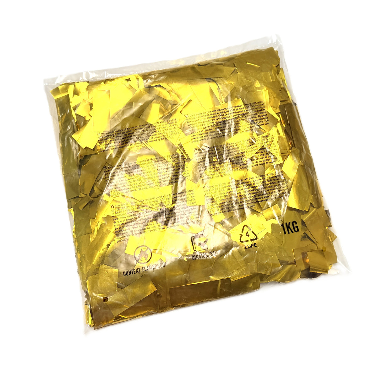 1 kg Bulk Metallic PVC Rectangle Confetti