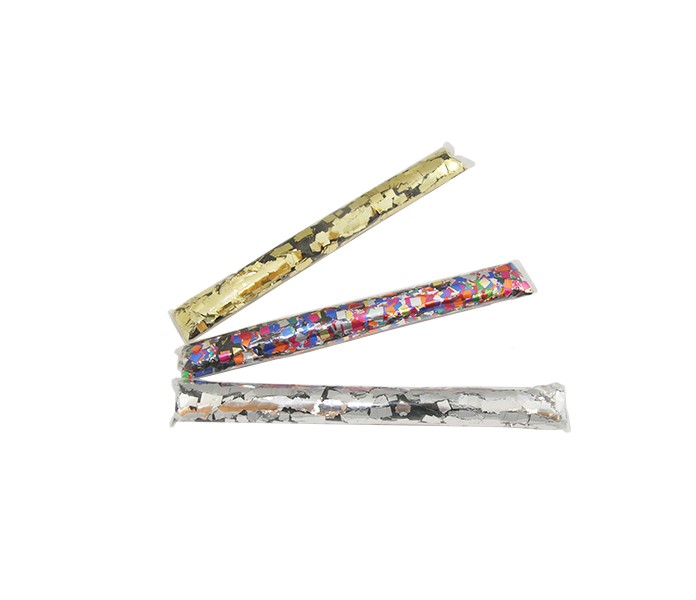 1" x 10" Metallic .25" Squares Confetti Sleeve