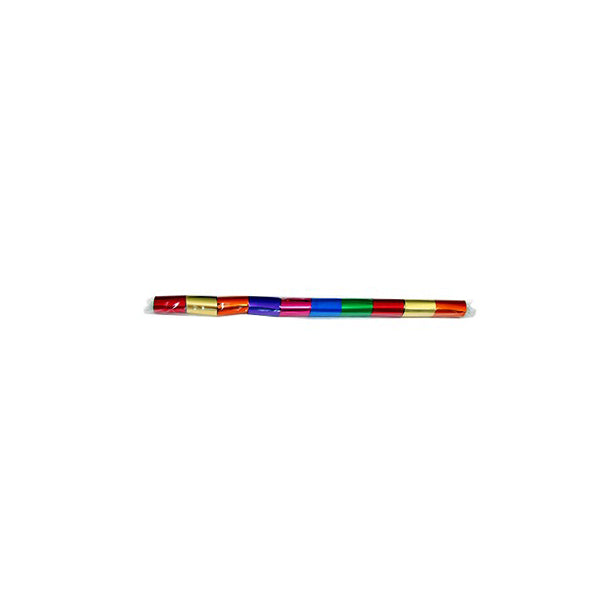 1" x 10" Single Rolled Metallic Streamer Sleeve: 1" wide